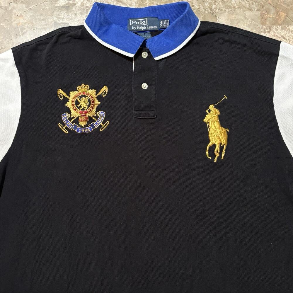Polo Ralph Lauren Shirt Mens 2XL Custom Fit Blackwatch Short Sleeve Colorblock
